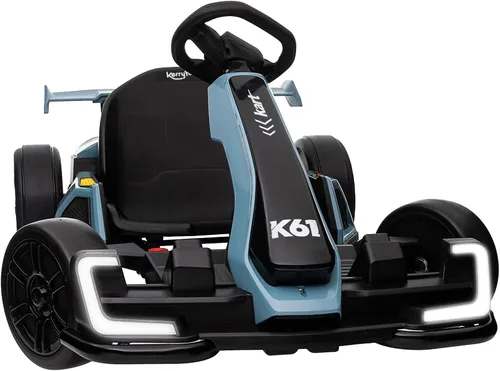 KerryYoo K61 Go Kart - Kart eléctrico de deriva con asiento de longitud ajustable, juguete de paseo al aire libre de 24V con 4 modos de velocidad,