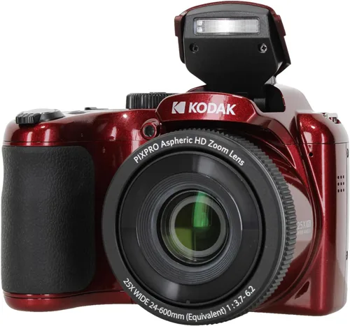 Miniatura 5 de Kodak Pixpro AZ255 Cámara digital en rojo (AZ255RD) El paquete incluye: tarjeta de memoria de 128 GB, baterías recargables, funda, trípode flexible