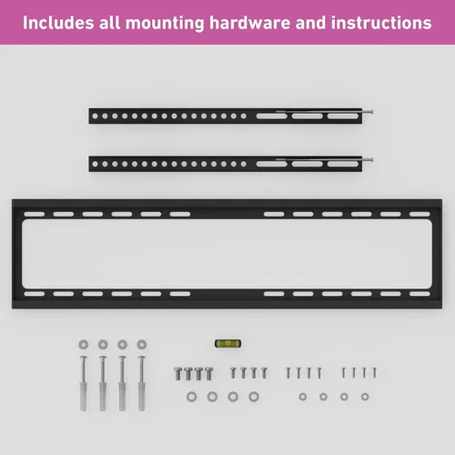 Miniatura 7 de D-Line Soporte de pared para televisores de 50 a 85 pulgadas, perfil ultra bajo, soporte delgado y plano para TV de pared, VESA 7.874 x 7.874 in