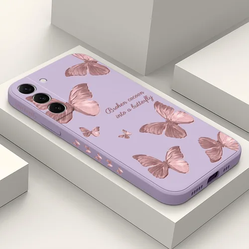 LEECG para Samsung Galaxy S22 Plus, funda de silicona suave con diseños de flores de moda, protector contra caídas y antihuellas para Samsung S22