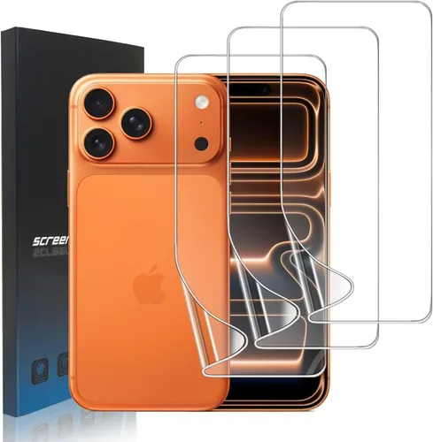 Miniatura 13 de Paquete de 3 protectores de pantalla de película de hidrogel para iPhone 16 Pro Max, protector de pantalla transparente de TPU suave para iPhone 16