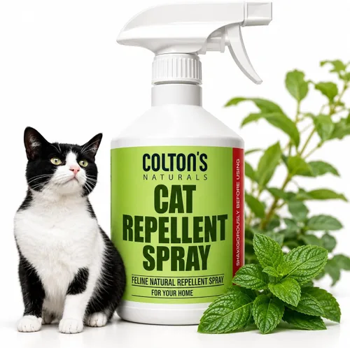 Repelente para gatos en aerosol para exteriores e interiores (32 OZ) 100% orgánico y natural repelente de muebles de patio