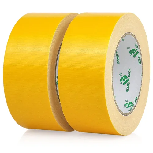 Miniatura 15 de BOMEI PACK Cinta de conducto amarilla de 4 pulgadas de ancho, cinta adhesiva industrial resistente al agua de color 9.0 mil x 4 pulgadas x 55 m