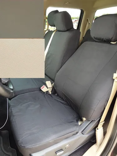 Durafit Seat Covers, F509-L4/L2-2015-2022 Ford F150-F550 XLT/Lariat, parte delantera, apertura inferior del asiento de 20 secciones y consola de