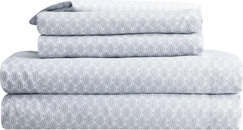 Miniatura 4 de SERTA Simply Clean - Cama plisada ligera de 5 piezas en una bolsa para todas las estaciones, tamaño individual/individual XL, azul celeste