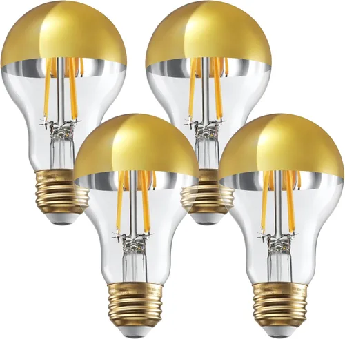 Miniatura 8 de TORCHSTAR Bombilla de luz media cromada regulable, 4.5 W (40 W equivalente), bombillas LED antirreflejos, certificación UL, bombilla sumergida