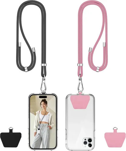 Miniatura 9 de takyu Phone Lanyard with Tether Tabs for Phones Negro+gris (2tab)
