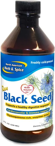 North American Herb & Spice Aceite de semilla negra, 8 onzas líquidas, apoyo cardiovascular, digestivo e inmunológico, contiene aceite de orégano