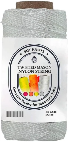 Miniatura 2 de Cordón SGT KNOTS número 18, retorcido, para albañil, cuerda para albañil de nailon, para trabajos de bricolaje, manualidades, uso comercial