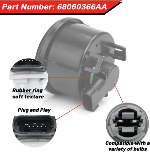 Miniatura 3 de Juego de enchufes para señales de giro y luces de estacionamiento delanteras para Jeep Wrangler TJ y Unlimited 1997-2006, Cherokee XJ 1999-2001