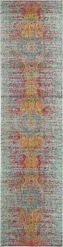 Miniatura 13 de Unique Loom Vita Collection - Alfombra de área, 2' x 6' 7, azul claro