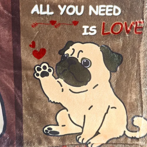 Miniatura 5 de Manta de Pug, Lindas Mantas de Vellón de Cachorro Súper Suaves y Esponjosas, Regalos para Amantes de Pugs, Manta de Felpa Decoración de Perros