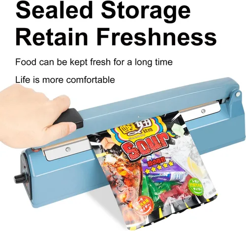 Miniatura 6 de Sellador térmico por impulso, sellador manual de bolsas, máquina de sellado térmico de 8 pulgadas, máquina selladora de impulsos para bolsas