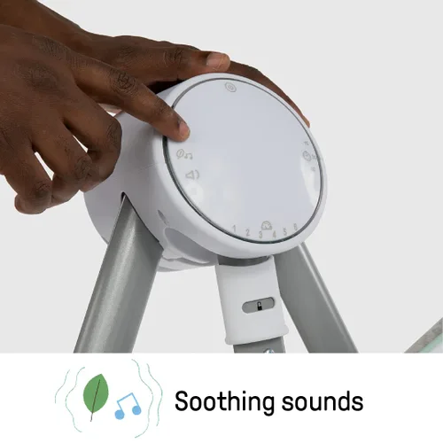 Miniatura 17 de Ingenuity Anyway Sway - Columpio portátil plegable de 5 velocidades y asiento infantil multidireccional con vibraciones, sonidos de la naturaleza