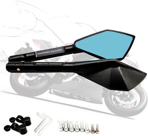 Miniatura 2 de Accesorios Espejos de motocicleta CNC aluminio para manillar de moto espejos retrovisores azul para BMW S1000RR S1000XR S1000r Gs 1200 F 650 700 Gs