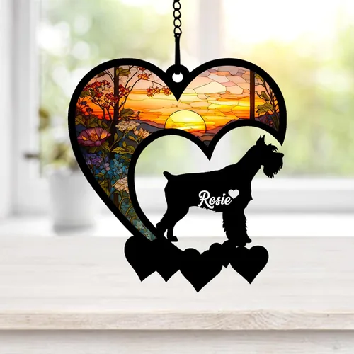 Miniatura 29 de NAZENTI Atrapasoles personalizado de sabueso afgano, adorno conmemorativo personalizado para la pérdida de mascotas, regalo de condolencia
