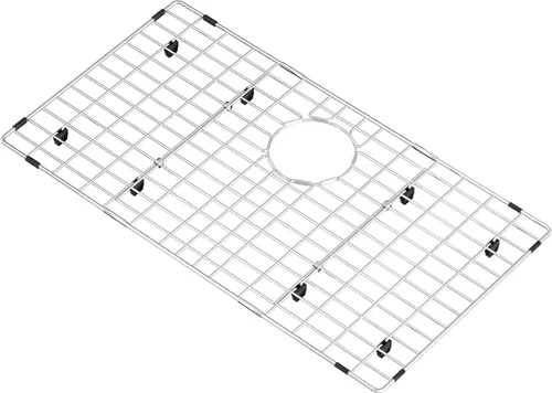 Miniatura 17 de Protector de rejilla de fregadero Rejilla inferior de acero inoxidable para fregadero de cocina Rejilla de fregadero con drenaje central Protector