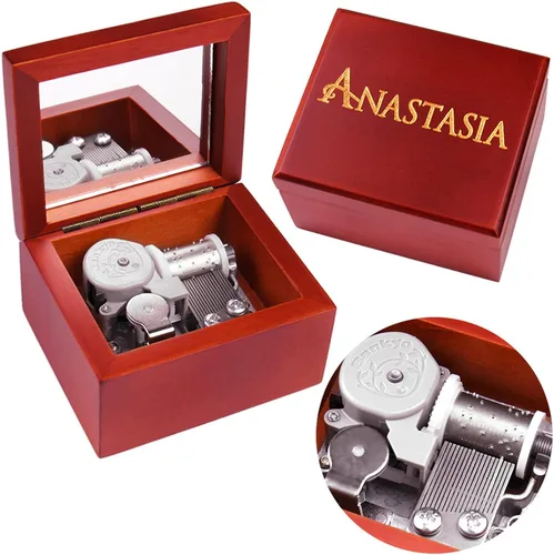 Miniatura 13 de Sinzyo Caja de Música de Madera Tallada de Cuerda Caja Musical Regalo para Navidad, Cumpleaños, Día de San Valentín
