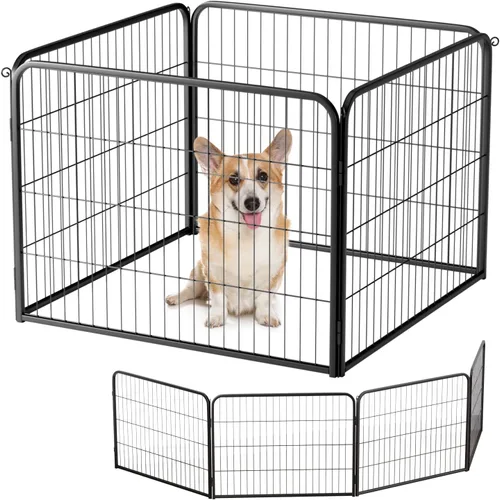 Miniatura 29 de BestPet Extensión de corral para perros 32 pulgadas, 2 paneles Corral resistente para mascotas con ejercicio de metal Paneles de cerca