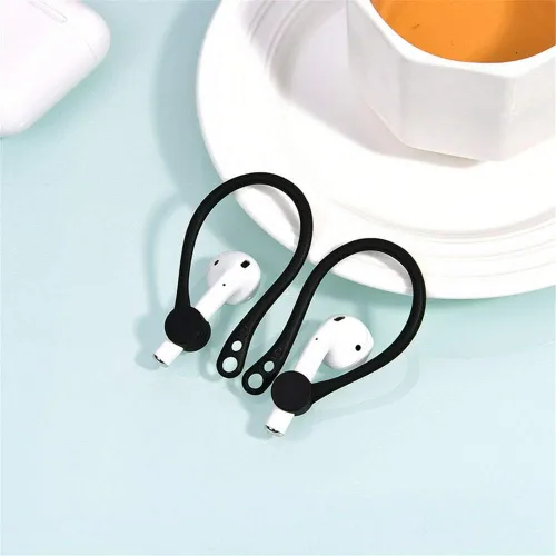 Miniatura 4 de Ganchos para auriculares para AirPods, ganchos seguros antipérdida para auriculares Apple AirPods 1 y 2 (negro)