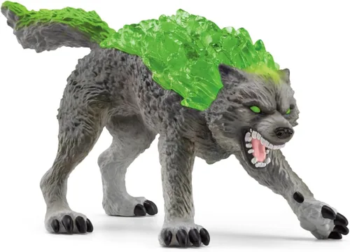 Schleich Eldrador Creatures - Figura de lobo de piedra de 6 pulgadas, divertida figura de animal de fantasía para juegos imaginativos para niños y