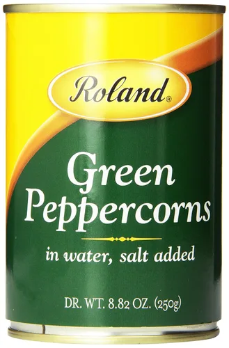Miniatura 5 de Roland Foods Granos de pimienta verde en salmuera, alimentos importados especiales, lata de 28.2 onzas, paquete de 1
