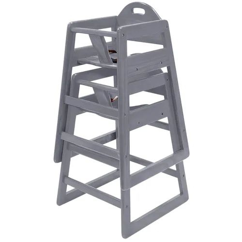 Miniatura 2 de Silla alta de madera para bebés y niños pequeños, silla alta apilable estilo restaurante con madera maciza de grado comercial para mesa de comedor