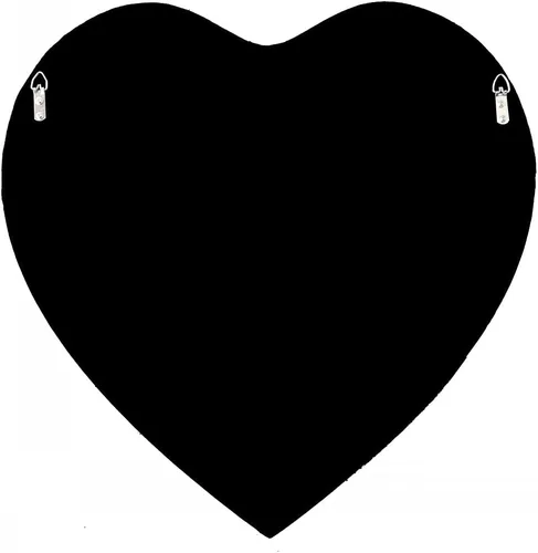 Miniatura 7 de DMDFIRST Espejo plateado en forma de corazón de cristal estrellado con diamante para decoración de pared 20x20x1 pulgadas; espejo sin marco