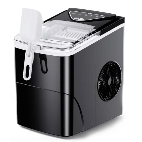 Miniatura 16 de Máquina de hielo Nugget para encimera, Silonn máquina de hielo de pellets masticables con función de autolimpieza, 33 libras/24H máquinas de hielo