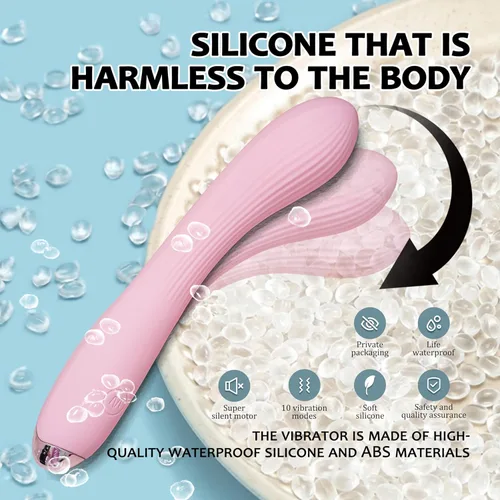 Miniatura 5 de Consolador vibrador suave de silicona completa para estimulación del clítoris y anal con 10 patrones de vibración, juguetes sexuales para adultos