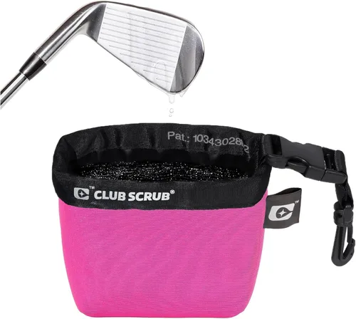 Miniatura 10 de Club Scrub Bolsa de limpieza para palos de golf y pelotas de golf, forro impermeable con tecnología de cara limpia, clip desmontable, lavable a Negro