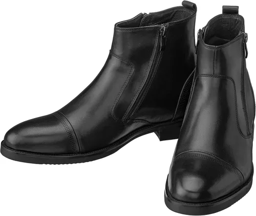Miniatura 5 de CALTO Zapatos de elevación invisibles para hombre con aumento de altura Botas ligeras de cuero de primera calidad con cremallera 3.2 pulgadas más