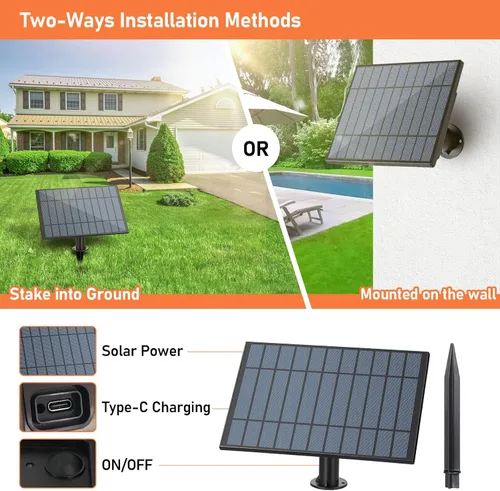 Miniatura 6 de Bosceos Cadena de luces solares de 50 pies para exteriores, luces de cadena al aire libre alimentadas por energía solar, luces de patio regulables