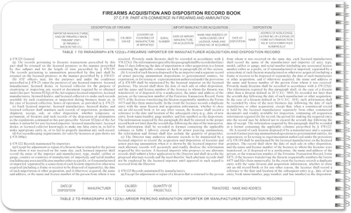 Miniatura 9 de BookFactory Libro de registro del fabricante e importador de armas de fuego/Libro de registro de adquisición y disposición/Libro de registro