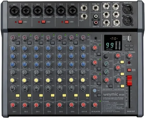 Miniatura 10 de Mezclador profesional de la serie B para grabación de DJ Stage Karaoke aplicación de música con unidad USB para entrada de grabación de computadora