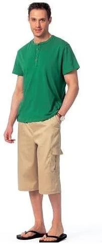 McCall Pattern Company M6973 Camisetas sin mangas para hombre, camisetas y pantalones cortos, talla XN "XLG-XXL-XXXL"