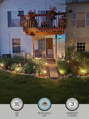 Miniatura 2 de LEONLITE Luces de camino de paisaje de bajo voltaje, 3 W, iluminación de paisaje de 12-24 V, luces LED de camino de bolardo con cable CRI90+, Blanco