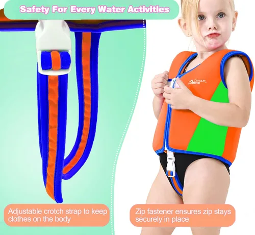 Miniatura 2 de Chaleco de natación para niños pequeños Chalecos flotadores para niños y niñas Chaqueta de natación con flotador Traje de baño con flotabilidad