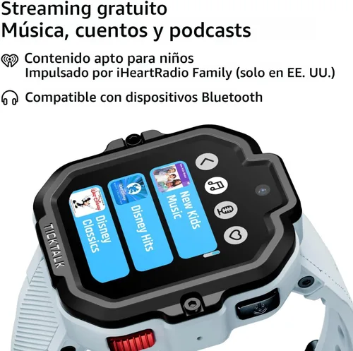 Miniatura 6 de TickTalk Reloj inteligente 5 para niños con rastreador GPS, videollamadas, mensajes de texto y aplicación parental, reloj inteligente 4G con música