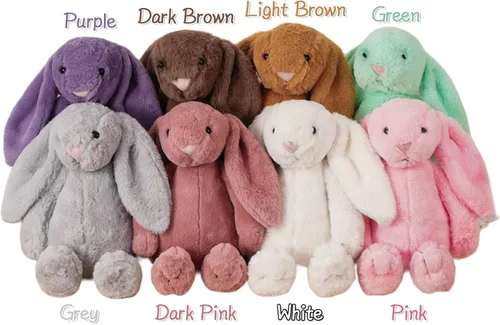 Miniatura 6 de Dyoart Conejo de Pascua Personalizado, Conejo Bordado con Nombre Personalizado, Conejo Esponjoso con Orejas Largas, Juguetes de Conejo de Peluche