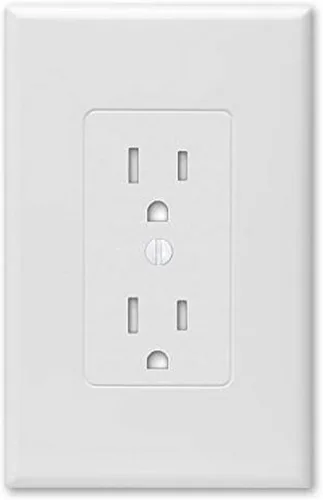 Taymac 2600W Masque Revive - Cubierta blanca de policarbonato de 1 banda, reemplaza la placa de pared vieja y descolorida para toma de corriente,