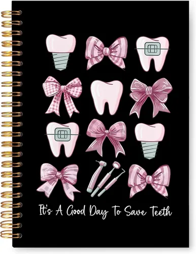 Miniatura 15 de Cuaderno de regalos para dentistas, asistente de higienista dental, regalos de oficina para mujeres, cuaderno de tapa dura en espiral de 5.5 x 8.3