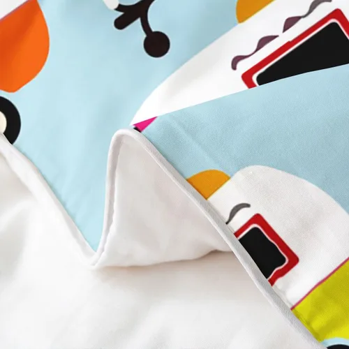 Miniatura 5 de Lodge Cabin - Juego de funda de edredón 100% algodón con temática de campamento, funda de edredón de remolque Happy Glamping, funda de edredón