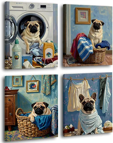 Miniatura 11 de Arte de pared enmarcado para baño, gato negro, aventura oceánica, póster de lienzo de 4 piezas de gato pirata náutico con caballito de mar, manatí