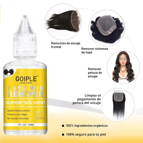 Miniatura 6 de Pegamento de peluca de 1.34 onzas, pegamento de peluca impermeable con encaje frontal para pelucas con herramientas y varilla de cera para cabello