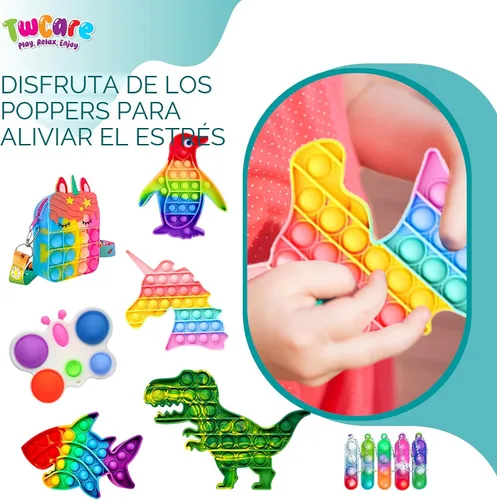 Miniatura 2 de Paquete de 120 juguetes fidget, set de regalos sensoriales pop para fiestas, regalos para niños, adultos, niños y niñas, rellenos para calcetines