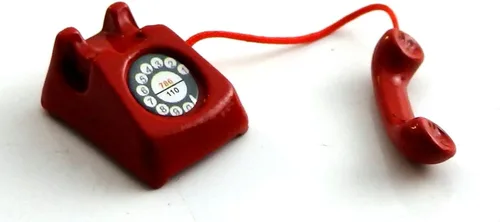 Miniatura 2 de Casa de muñecas Miniatura Escala 1:12 Teléfono ROJO #G8008