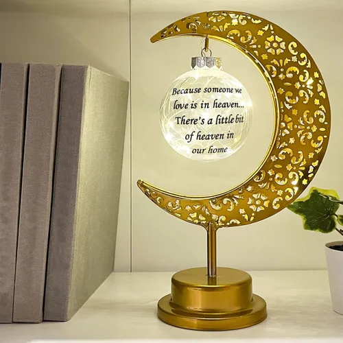 Linterna de simpatía - Recuerdo de luna por la pérdida de un ser querido; regalo de duelo en honor a la madre, padre - Condolencias funerarias