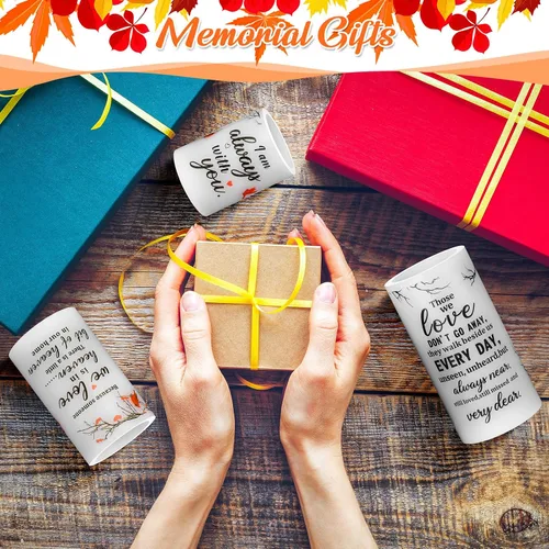 Miniatura 5 de Treela 3 velas conmemorativas, regalos conmemorativos, luces LED cardenales sin llama, regalos religiosos para la pérdida de un ser querido, velas