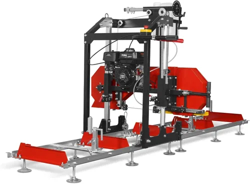 Miniatura 10 de MechMaxx Aserradero portátil de 18'', motor de gasolina DUCAR 212cc 7HP, ancho de tablero de 15'' y grosor de tablero de 7'', longitud de pista